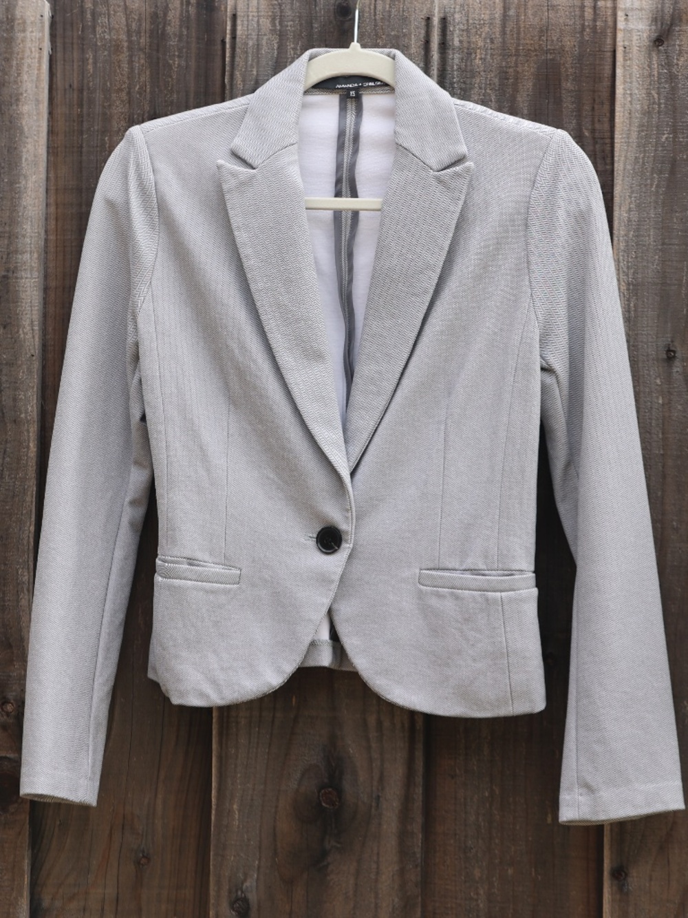 Amanda and Chelsea Blazer Light Grey Mini Tweed